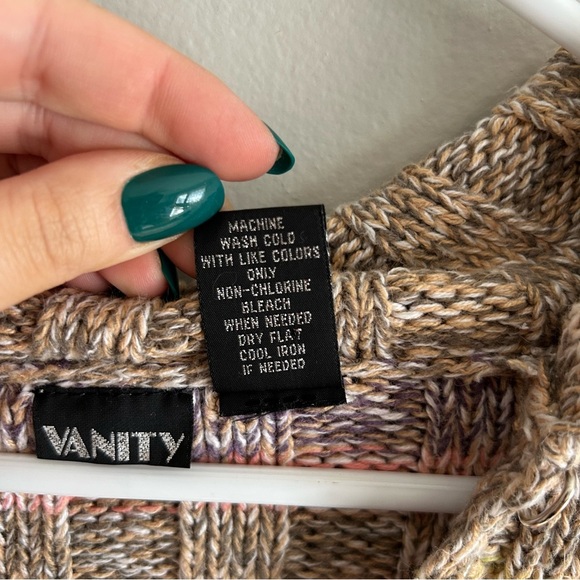 Vintage 90’s Y2K Vanity Striped Sweater - Size L - Picture 4 of 4